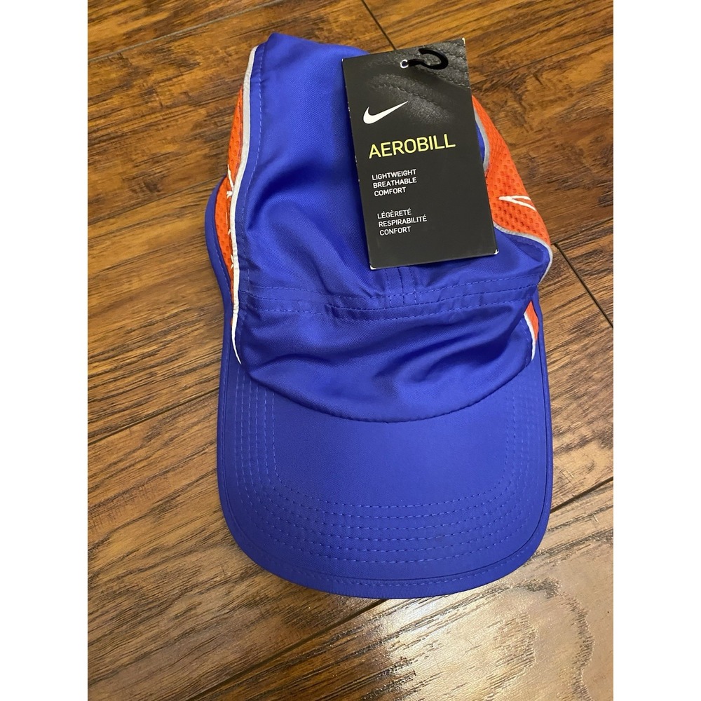 NEW Nike AW84 5 Panel Aerobill Dri-fit Hat Cap Running Unisex Adjustable Blue